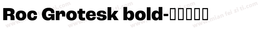 Roc Grotesk bold字体转换